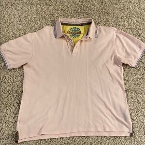 Robert Graham Pink Polo Shirt size L